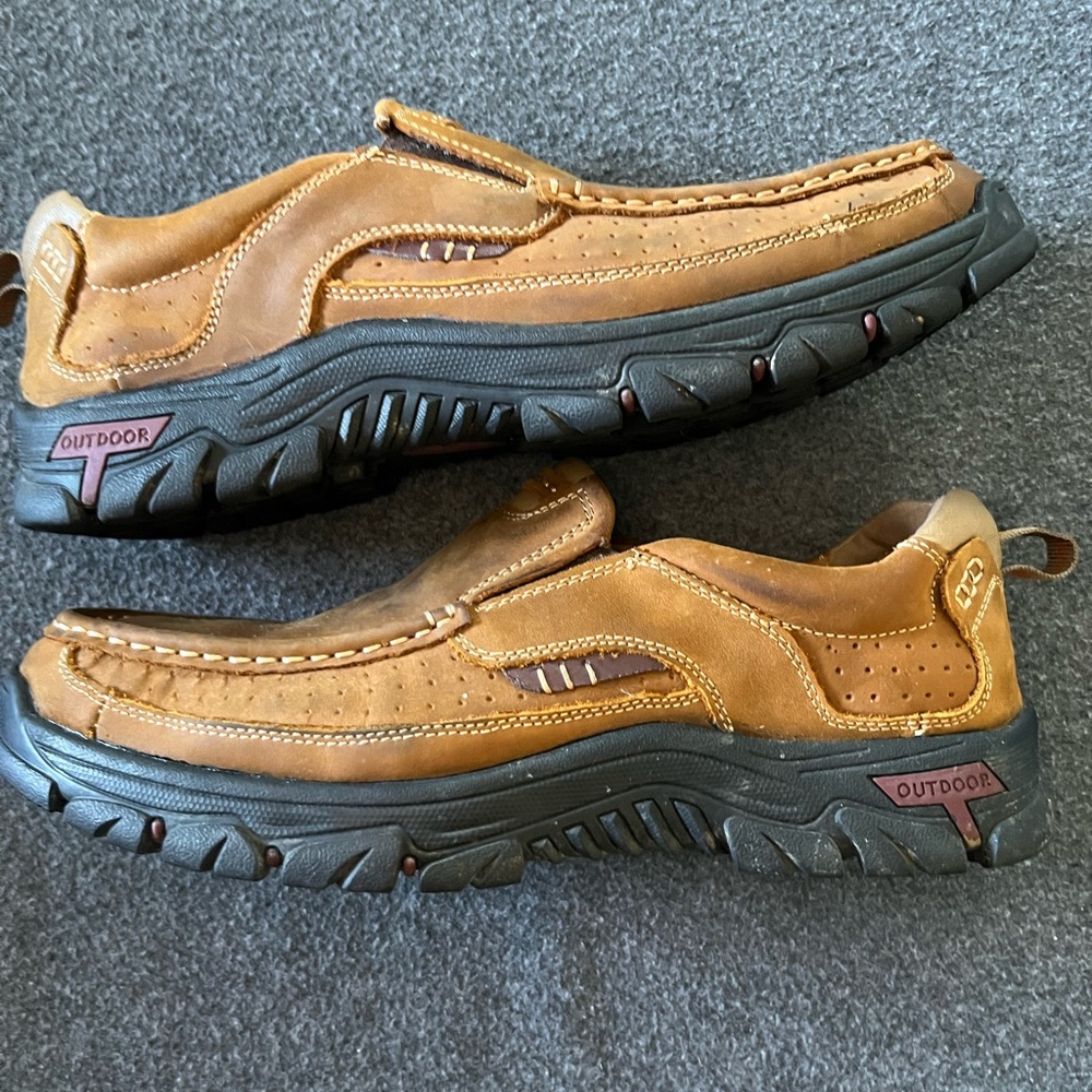 Venshine Men's Brown Outdoor Slip-On Shoes